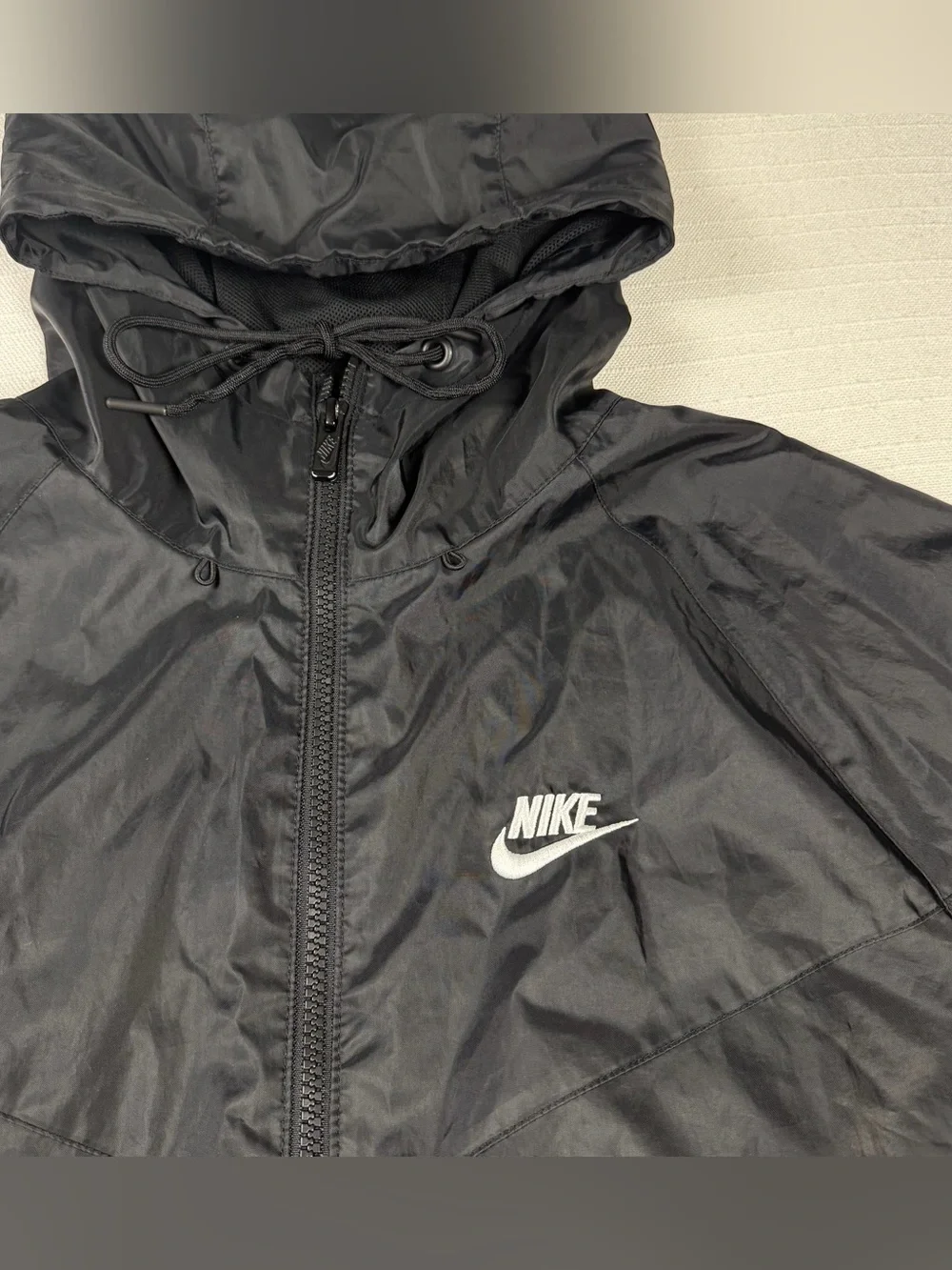 Nike Windrunner Full Zip Hooded Jacket Black Men's Size Small